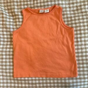 VTG Talbots Kids Orange Classic Tank Top 100% Cotton